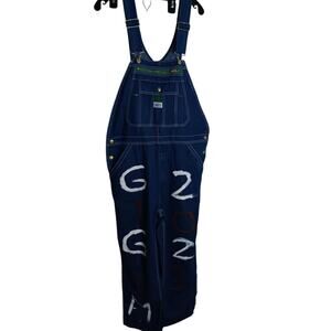 Texas A&M Custom Liberty Overalls Mens 34X30 Blue Gig Em 2023 Painted Cheer